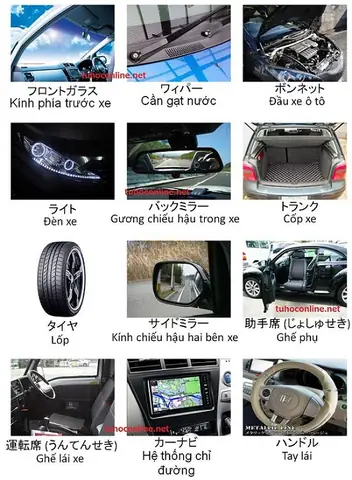 Từ Vựng Ô Tô Tiếng Nhật
