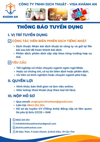 Tuyển Dịch Thuật Tiếng Nhật