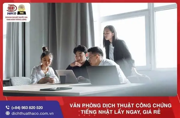 Văn Phòng Dịch Thuật Công Chứng Tiếng Nhật